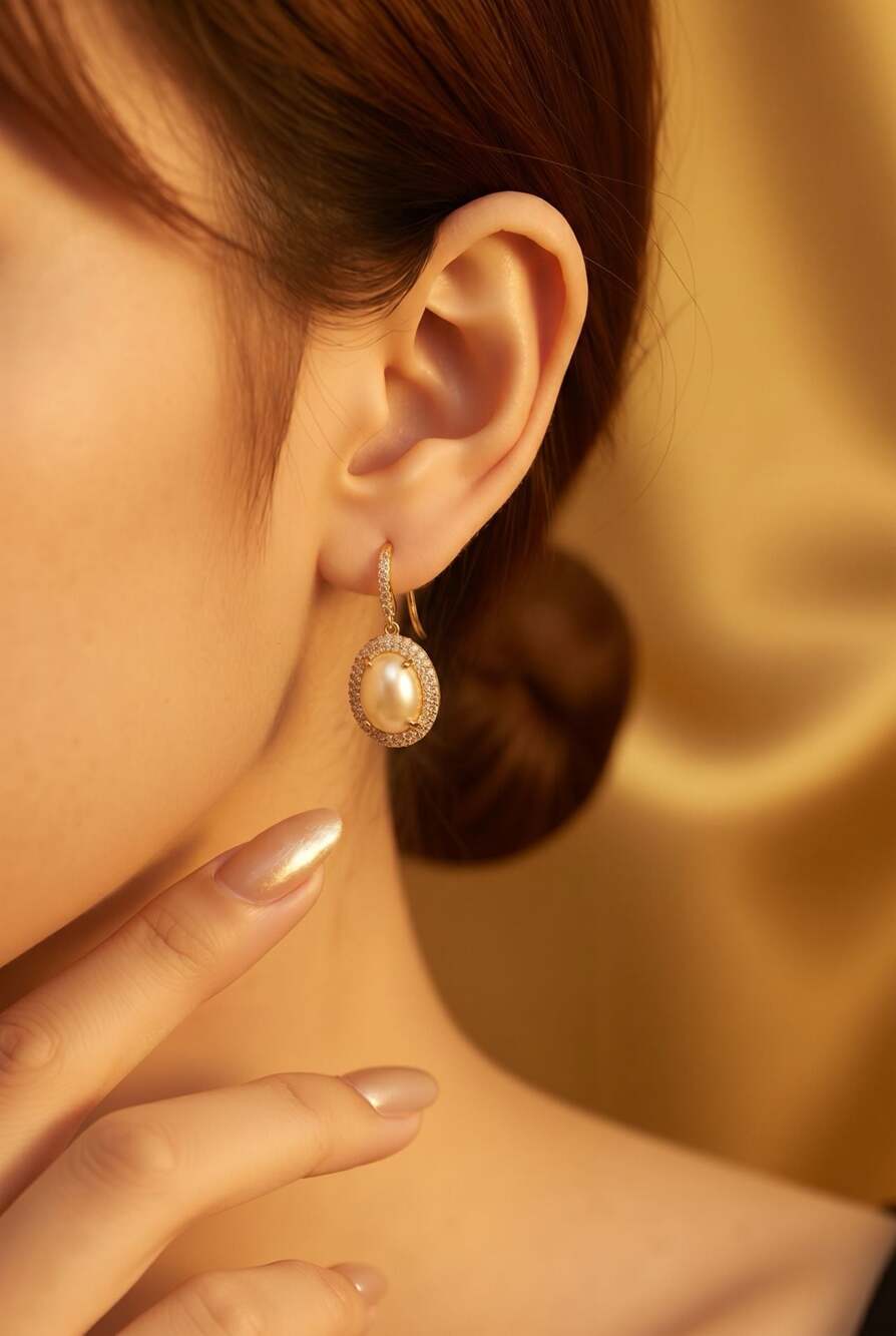 Kate Spade New York Faux Pearl and Crystal Drop Earrings